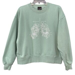 Olive & Frank Floral Lungs Graphic Sweatshirt | Organic Cotton L